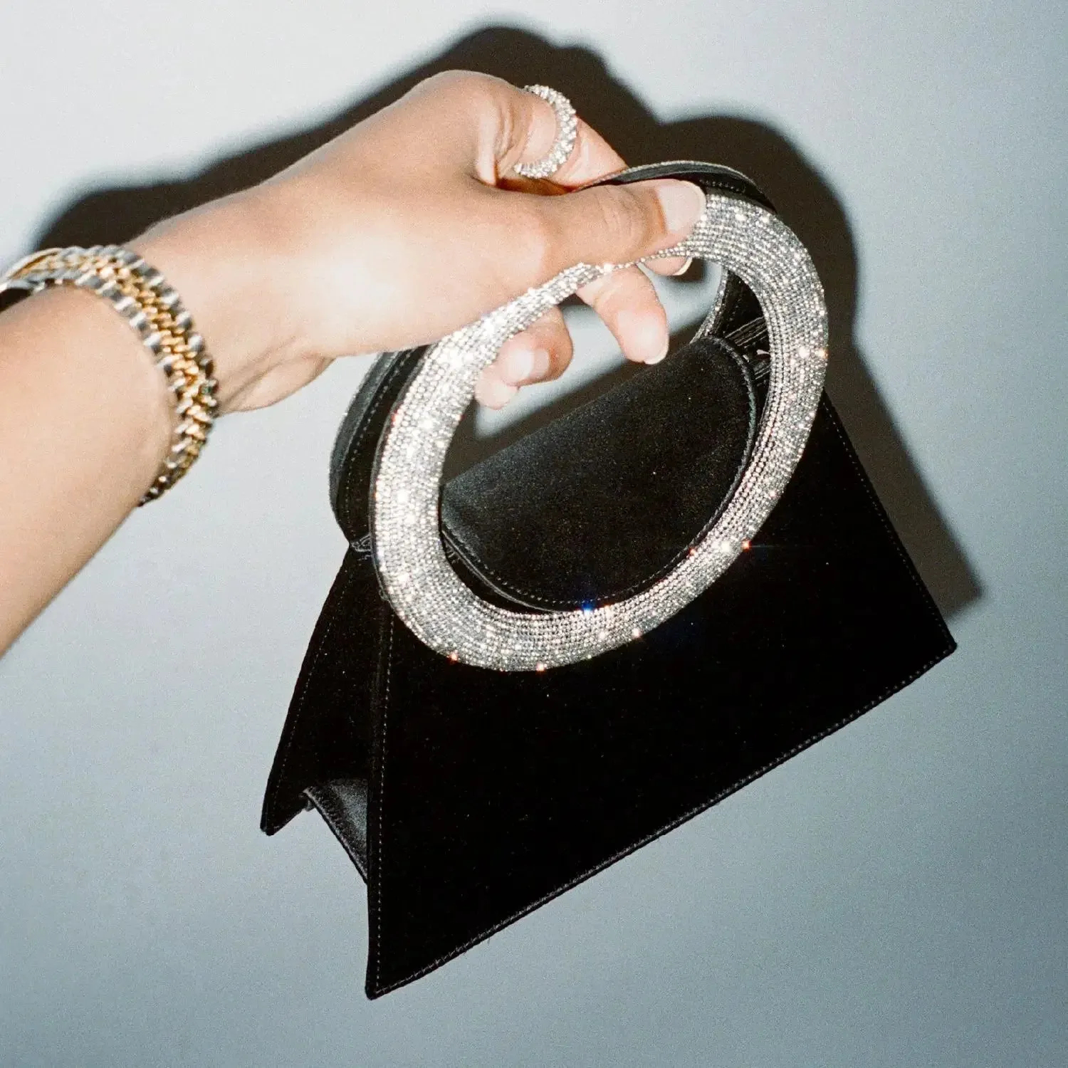 Diamond Handle Evening Clutch