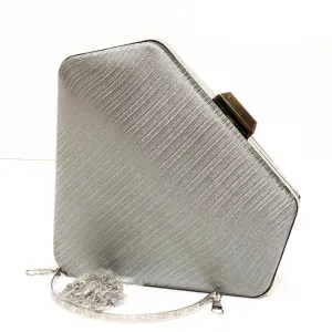 Diamond Satin Clutch