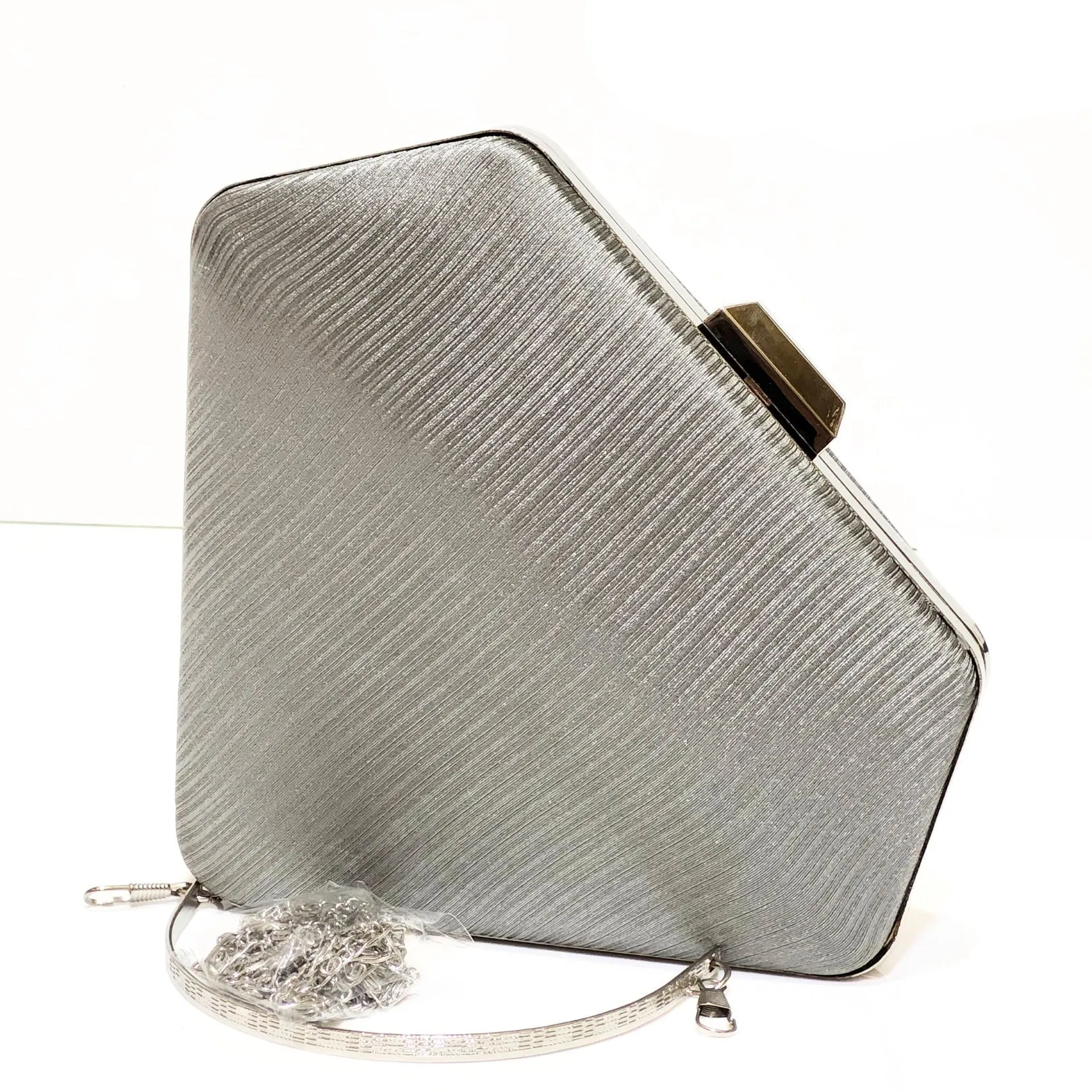 Diamond Satin Clutch