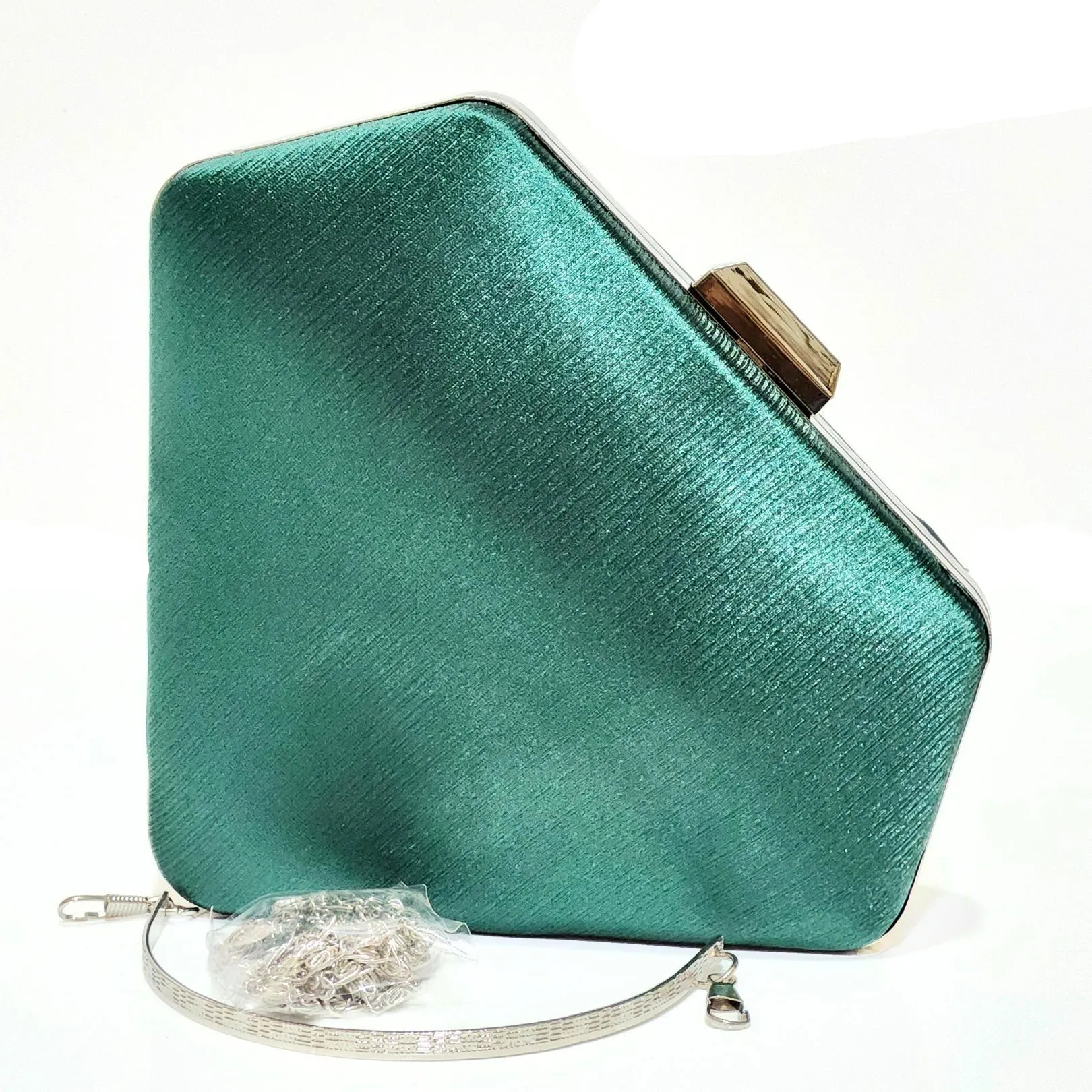 Diamond Satin Clutch