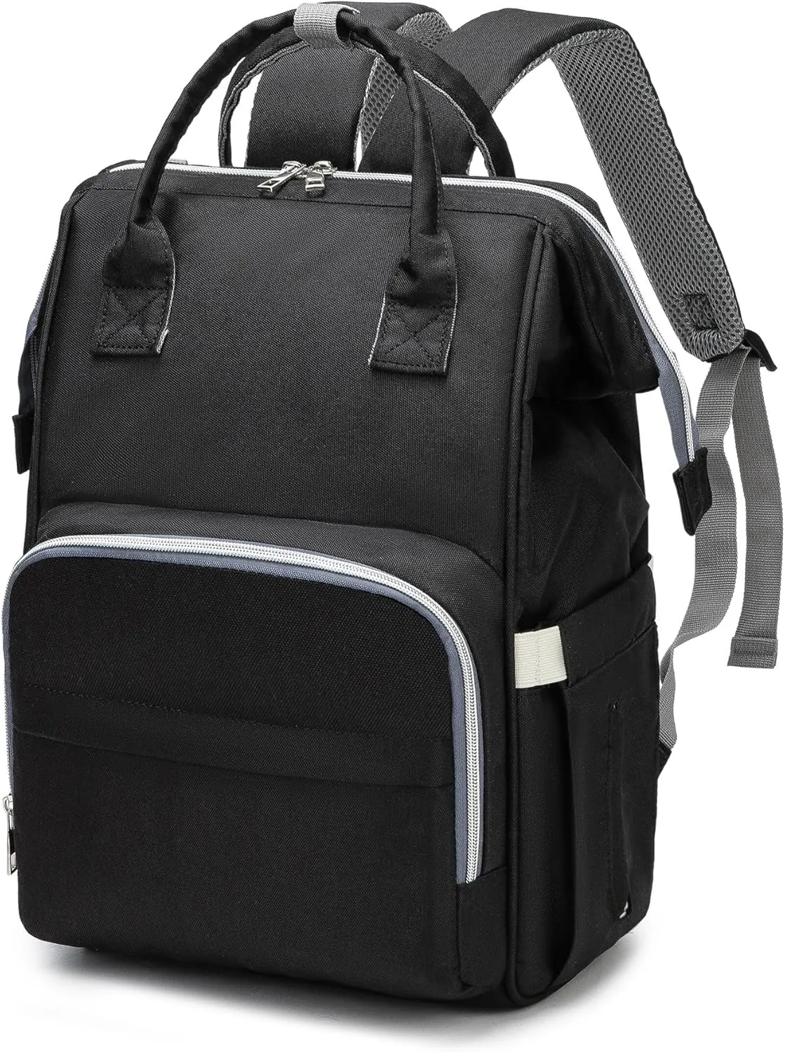 Diaper Backpack, Suitable for Mom Multifunctional Backpack, Waterproof and Durable Large Capacity Leisure Travel Bag（Black）