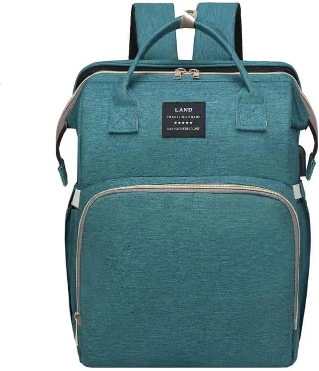 Diaper Bag Backpack， Baby Toddler Bags for Girls Boys Women Large Big Travel Backpack (green)