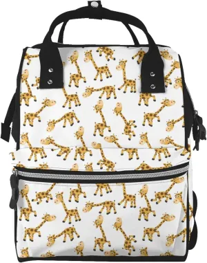 Diaper Bag Backpack Cartoon Giraffe Large Capacity Nappy Bag Waterproof Mummy Bags Multifunction Travel Nappy Bags for Mom Dad Casual Travel Essentials Daypack