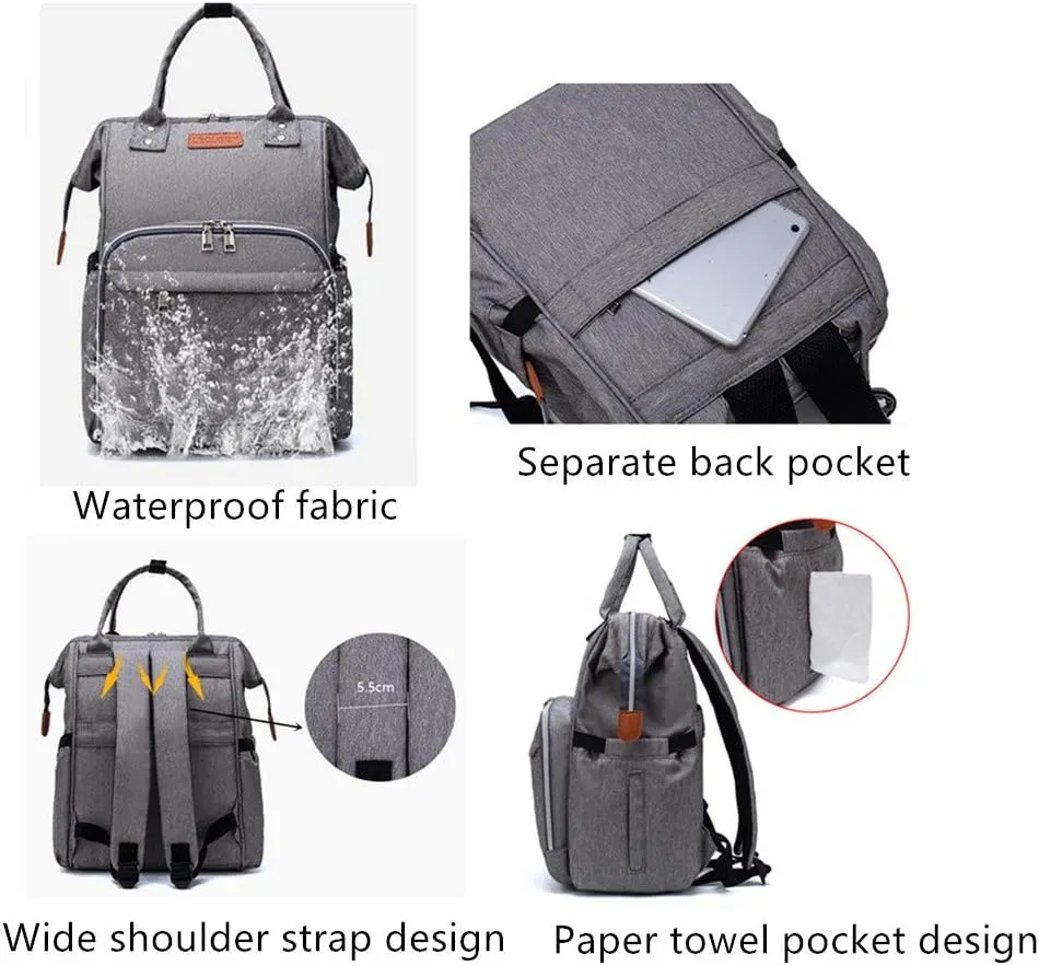 Diaper Bag Backpack for Baby Boy Girl, Multi-Function Diaper Bag for Baby Care,Diaper Bags Essentials for Mom, Dad
