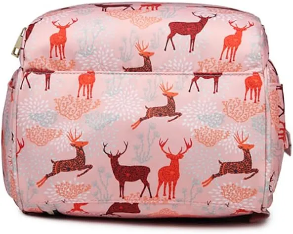 Diaper Bag Backpack for Mom Dad, Maternity Changing Bag Diaper Backpack with Stroller Straps(deer blue)