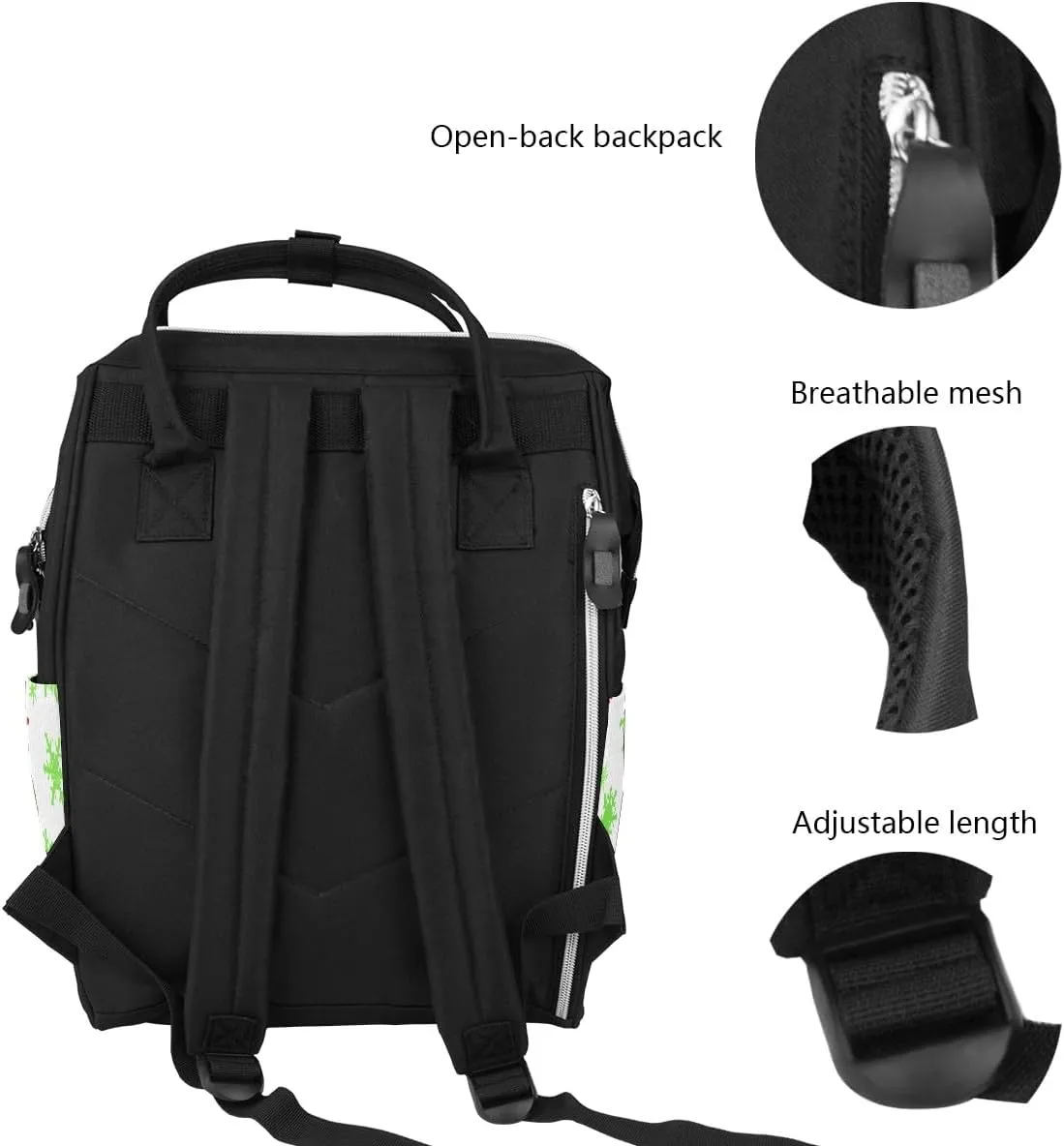 Diaper Bag Backpack Multifunction Maternity Baby Changing Bags Large Baby Bag Travel Back Snowflake Flake Pack