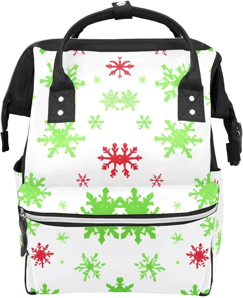 Diaper Bag Backpack Multifunction Maternity Baby Changing Bags Large Baby Bag Travel Back Snowflake Flake Pack
