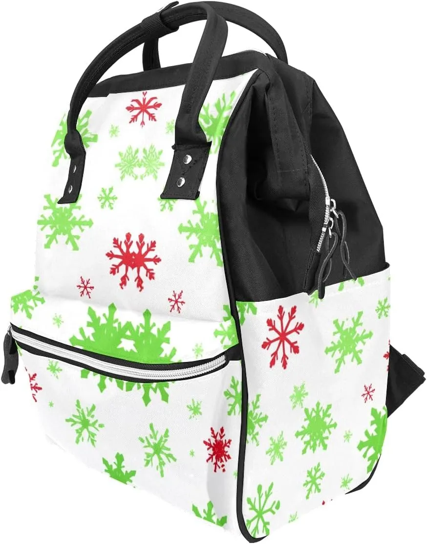 Diaper Bag Backpack Multifunction Maternity Baby Changing Bags Large Baby Bag Travel Back Snowflake Flake Pack