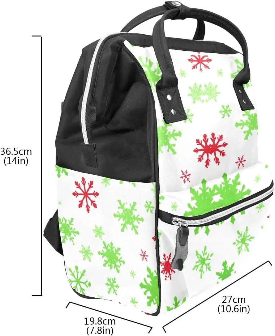 Diaper Bag Backpack Multifunction Maternity Baby Changing Bags Large Baby Bag Travel Back Snowflake Flake Pack
