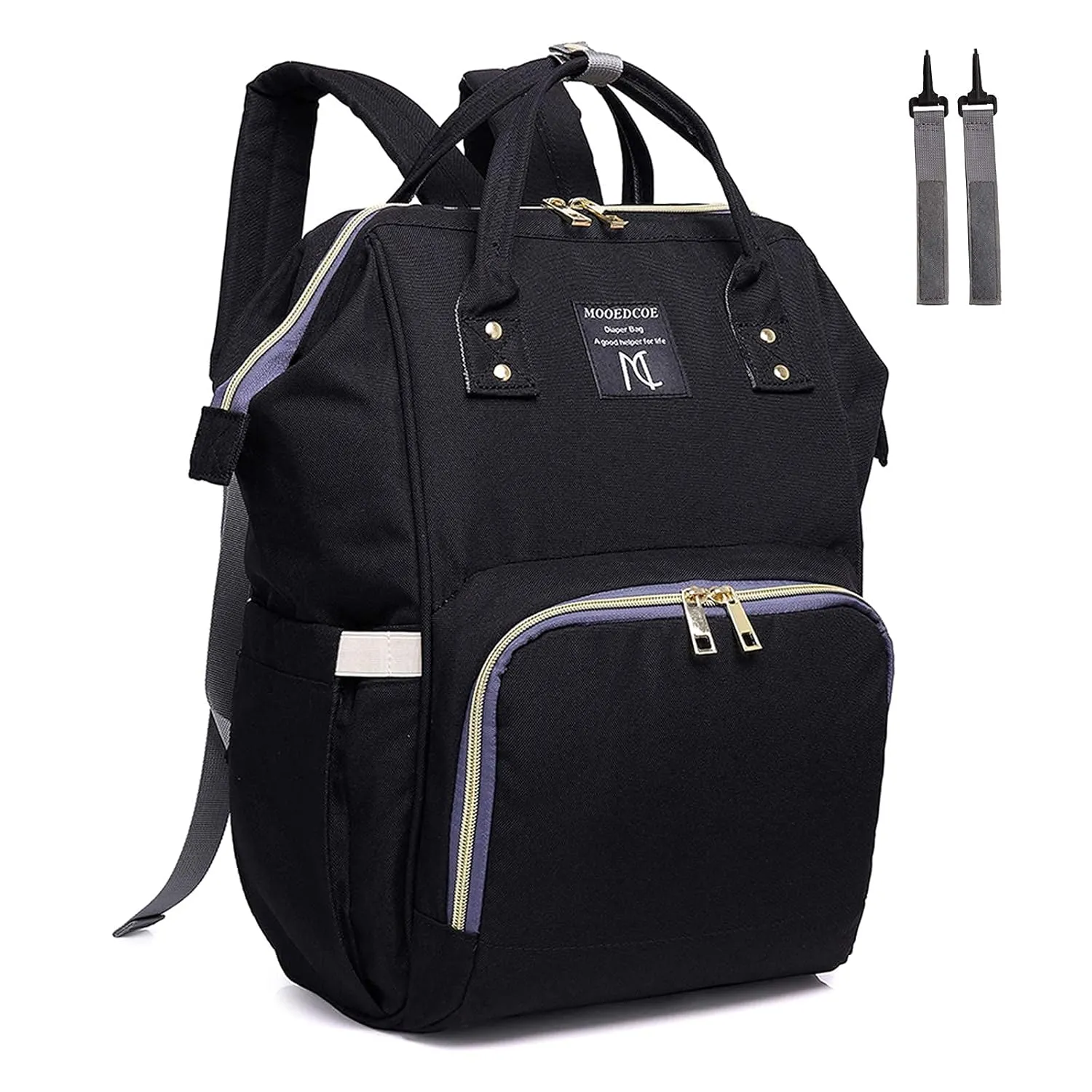 Diaper Bag Backpack, Multifunction Waterproof Travel Back Pack Maternity Baby Nappy Changing Bags Black