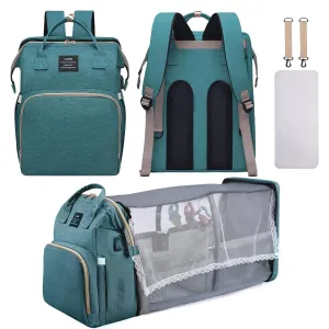 Diaper Bag Backpack, Multifunctional Baby Diaper Bag, Diaper Changing Station for Boys Girls, Large Capacity Travel Baby Bag for Mom Dad