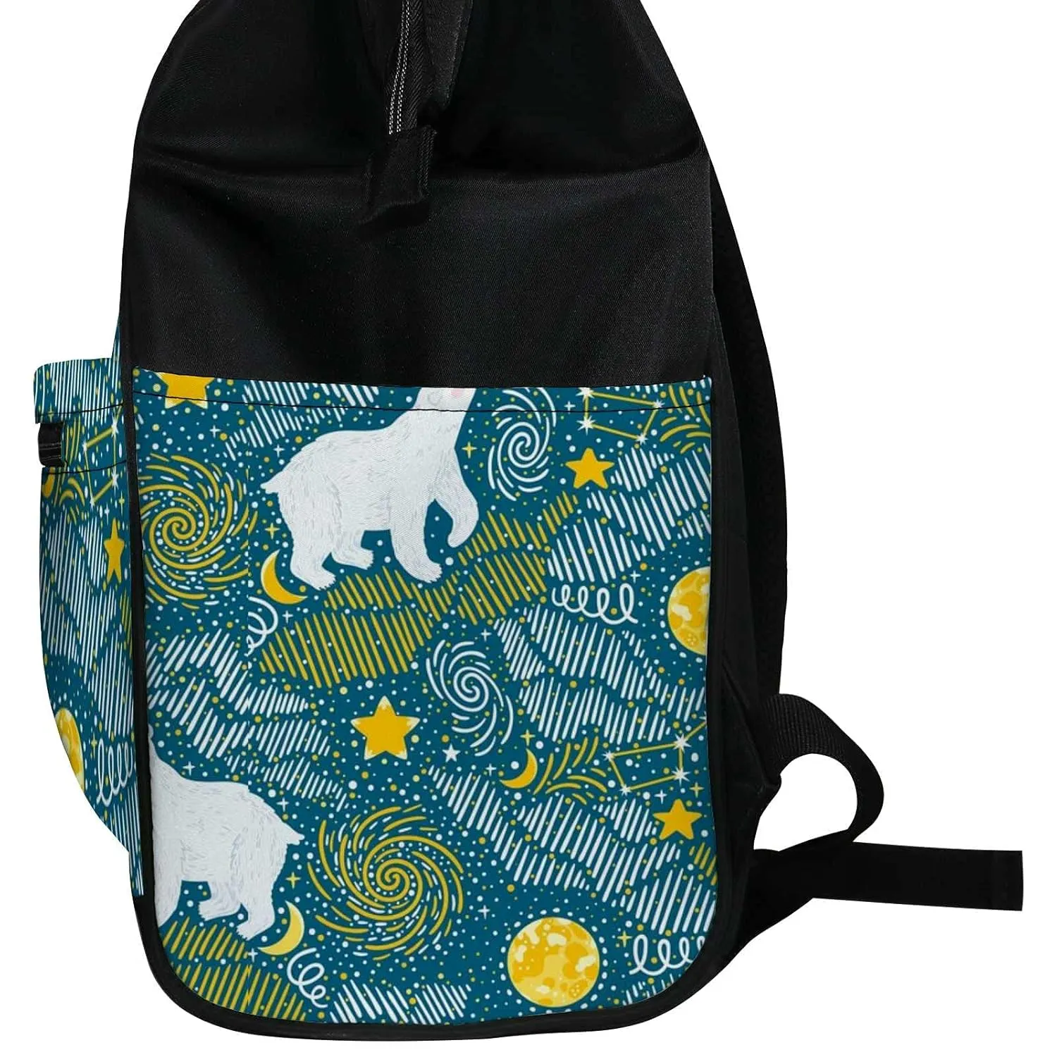 Diaper Bag Mummy Backpack Polar Bears Moon Stars Galaxy Night Multifunction Baby Nappy Bag Large Capacity Nursing Bags Waterproof Travel Backpack