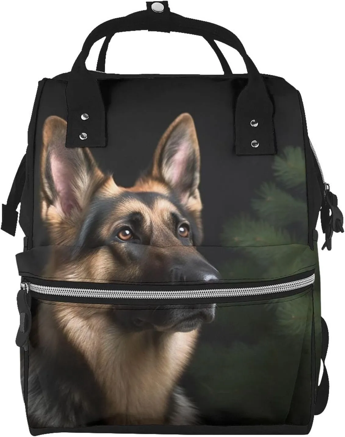 Diaper Bag Nappy Backpack Baby Bag Golden retriever Mummy Backpack Multifunction Changing Bags for Travel, German Shepherd, One Size