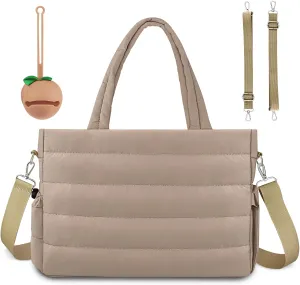 Diaper Bag Tote, Baby Diaper Tote Bags Crossbody Hospital Bag Travel Large Mommy Bag, with Silicone Pacifier Case