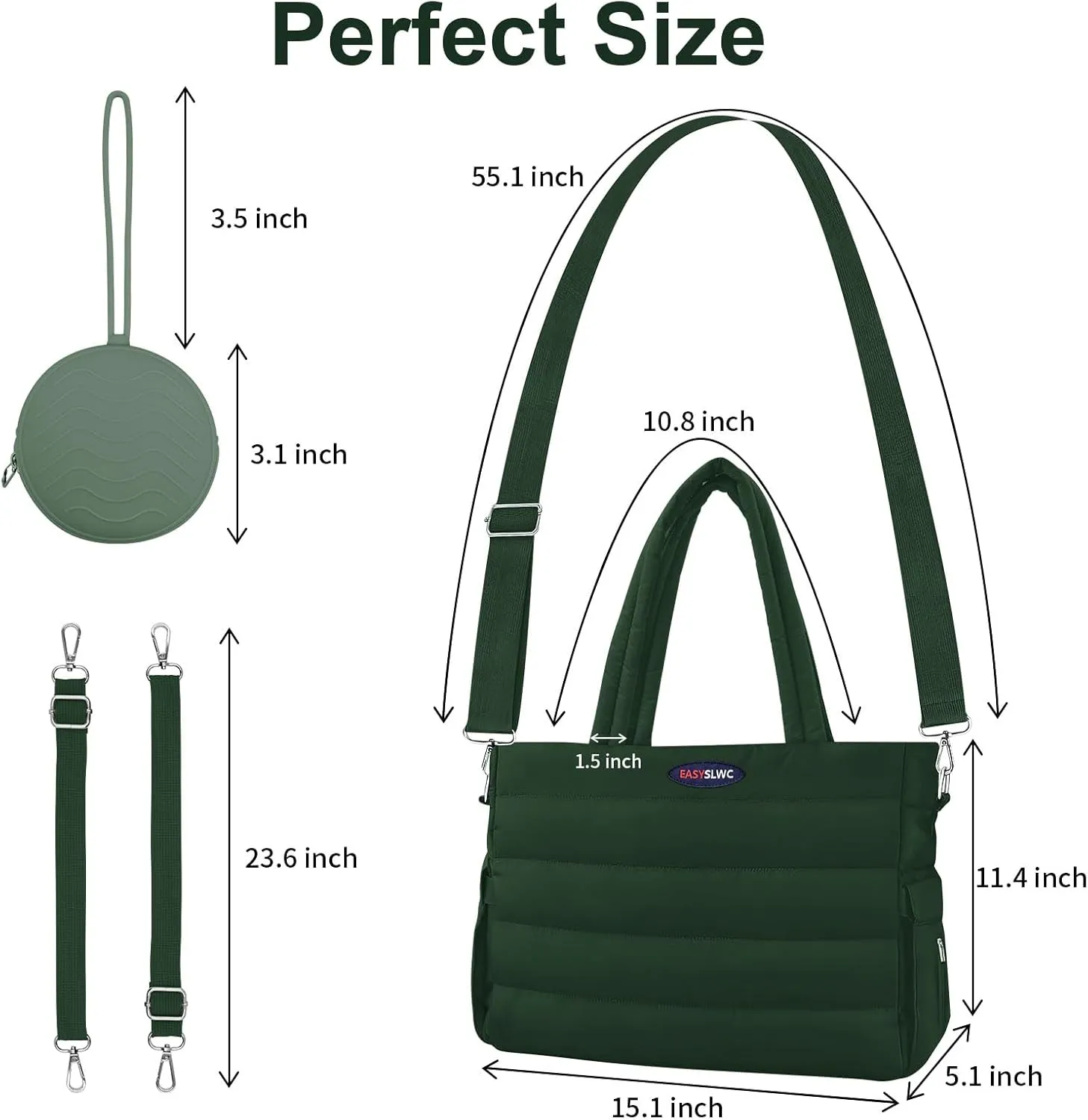Diaper Bag Tote with Silicone Pacifier Case,Tote Bags Crossbody Hospital Bag Travel Large Mommy Bag