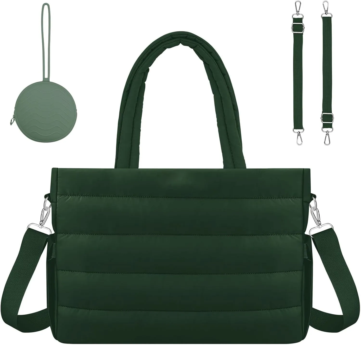 Diaper Bag Tote with Silicone Pacifier Case,Tote Bags Crossbody Hospital Bag Travel Large Mommy Bag