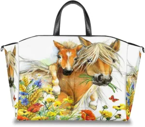 Diaper Bag Tote with Stroller Straps Large Travel Diaper Tote Bag Baby Bag Multifunction Nappy Bags for Mom and Dad