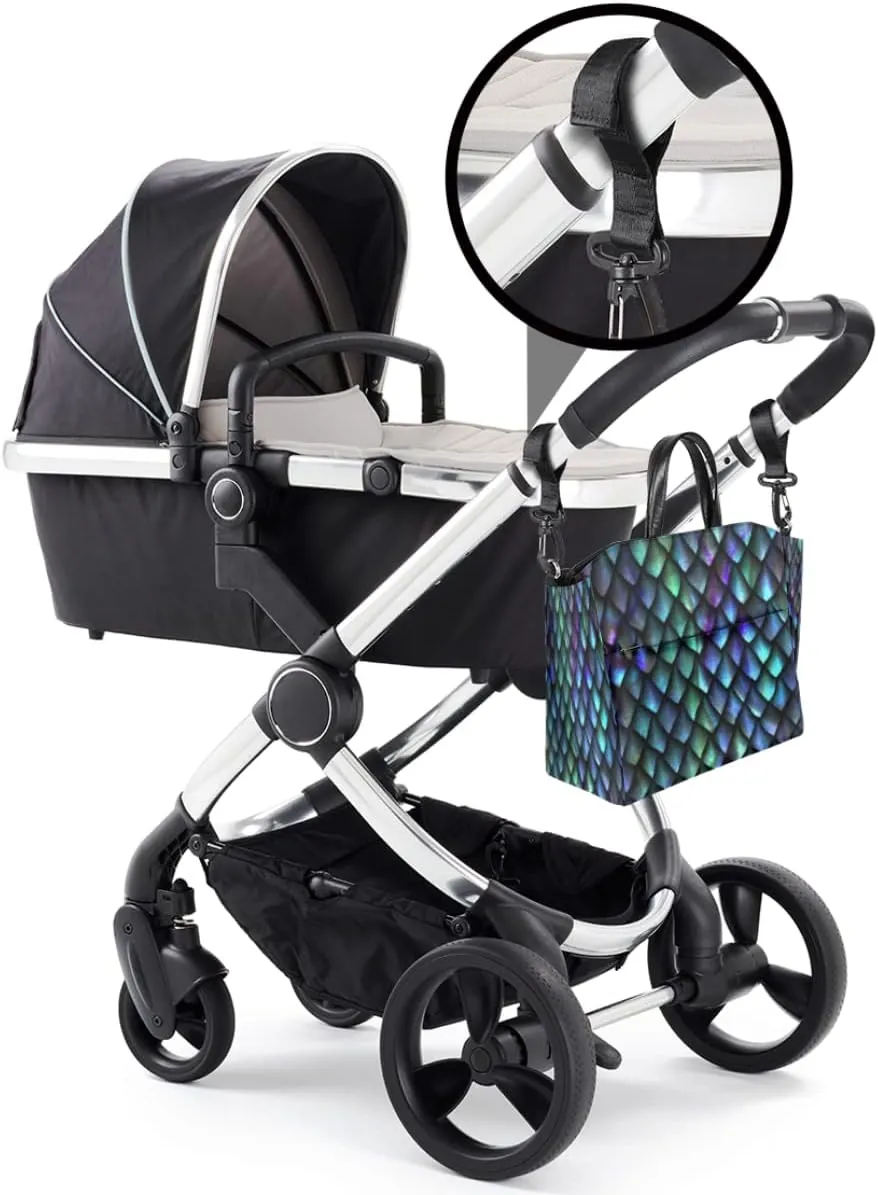 Diaper Bag Tote with Stroller Straps Large Travel Diaper Tote Bag Baby Bag Multifunction Nappy Bags for Mom and Dad