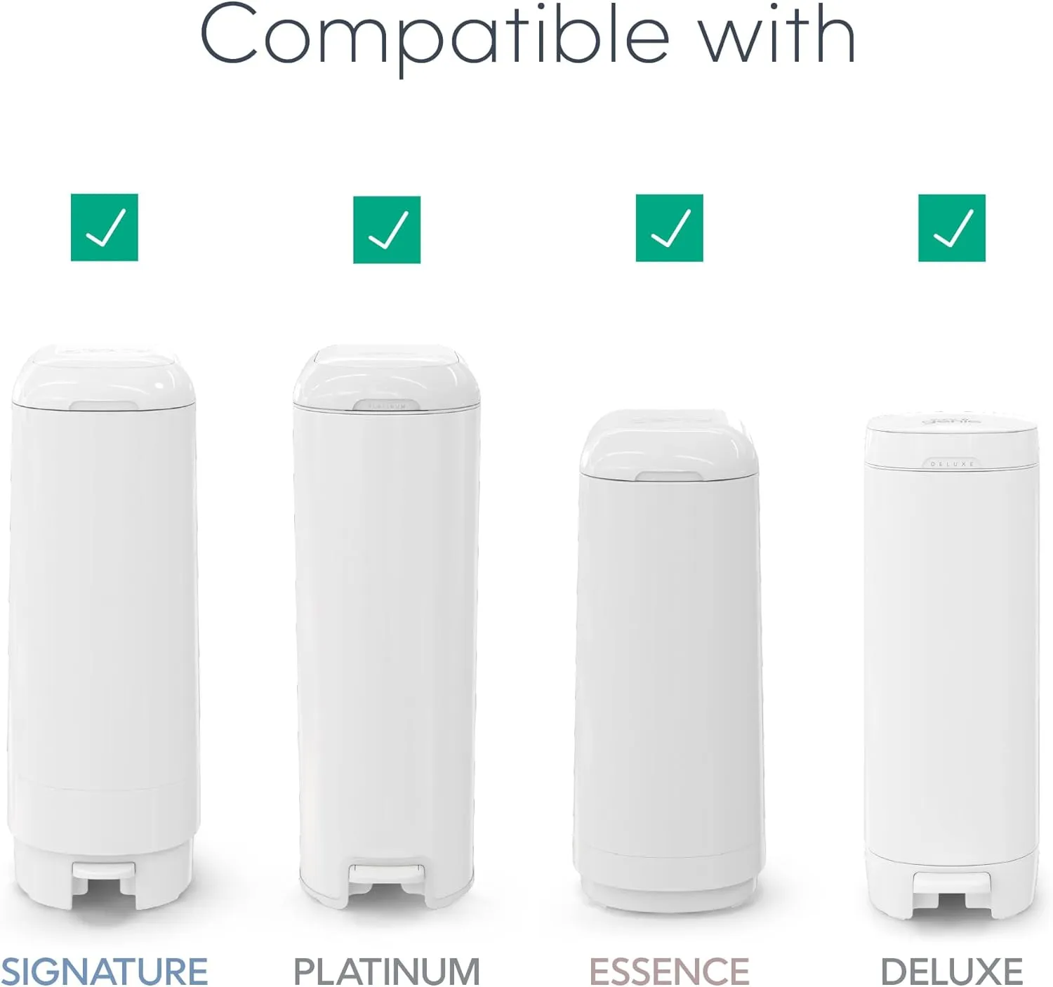 Diaper Genie Easy Roll Refill | 18 Bags Per Refill | Holds Up to 846 Newborn Diapers | Odor Control | Diaper Pail Refill Bags | Fits Diaper Genie Signature & Platinum Pails, Packaging may vary