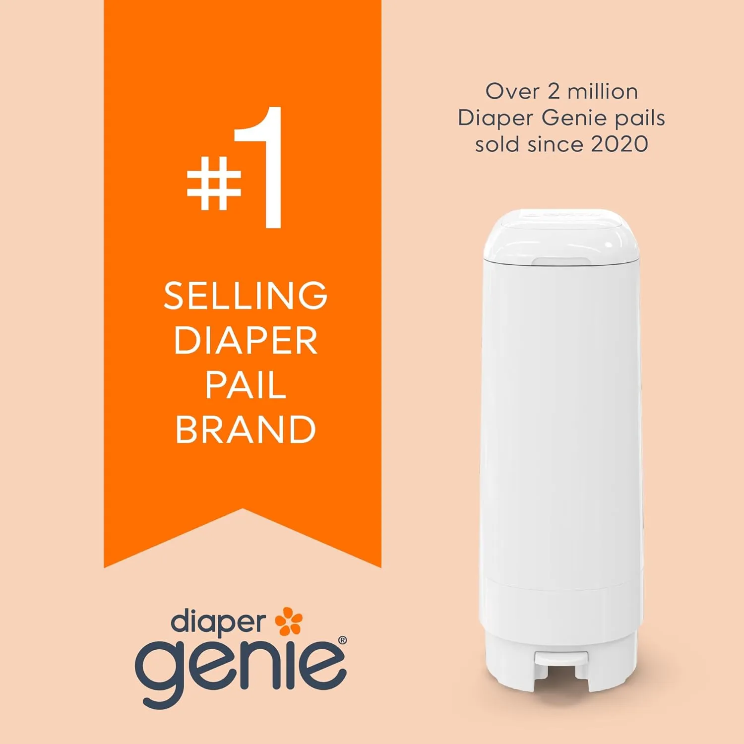 Diaper Genie Easy Roll Refill | 18 Bags Per Refill | Holds Up to 846 Newborn Diapers | Odor Control | Diaper Pail Refill Bags | Fits Diaper Genie Signature & Platinum Pails, Packaging may vary
