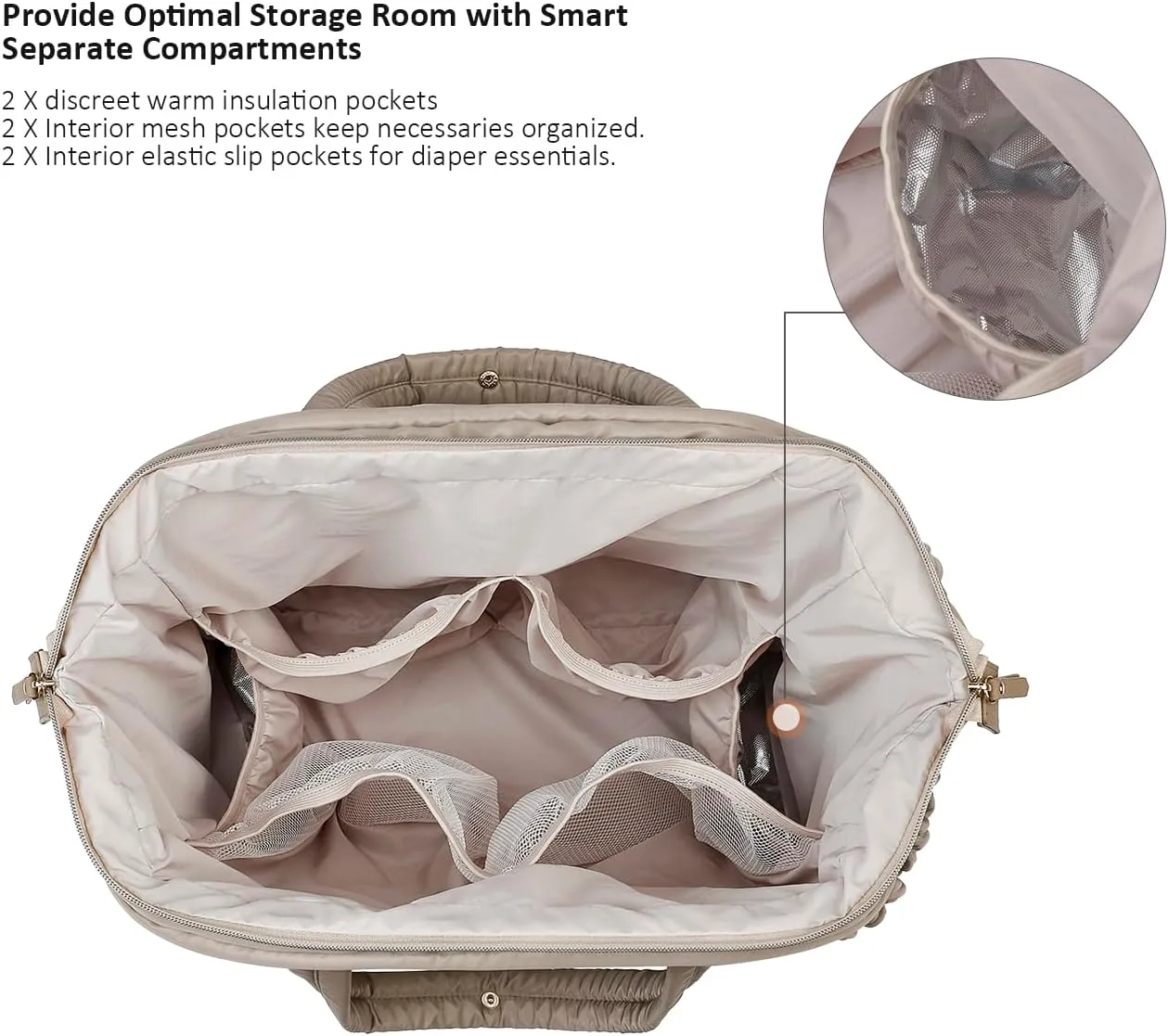 Diaper Quiltde Tote Large Mommy Maternity Bag Stroller Bag Upgrade Multi-Function with Adjustable Shoulder Strap