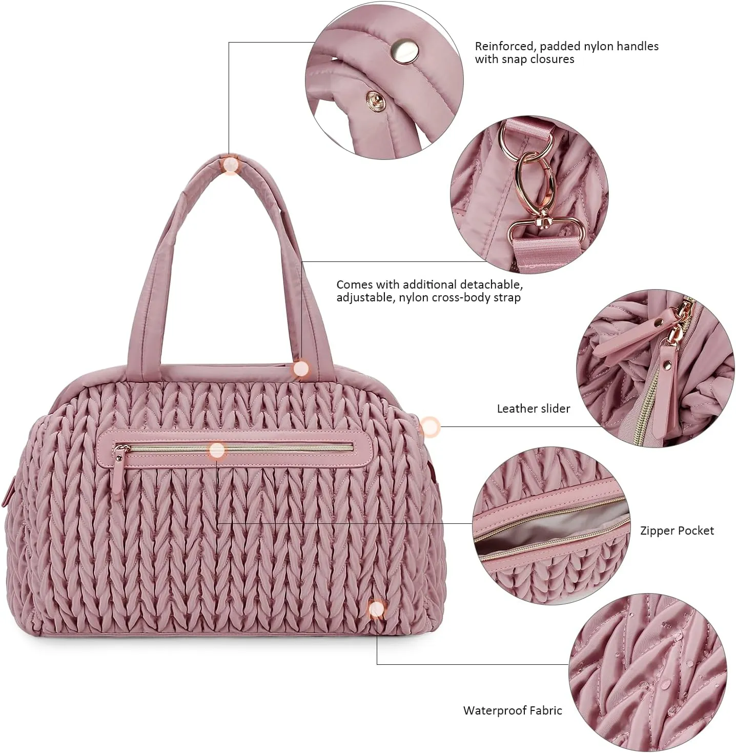 Diaper Quiltde Tote Large Mommy Maternity Bag Stroller Bag Upgrade Multi-Function with Adjustable Shoulder Strap
