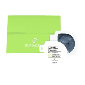 Differ & Deeper Cleansing & Softening Pore Pack – 7 x 5g Single-Use Clay Mask Capsules | Triple Clay Formula for Pore Care & Oil Control | Travel-Friendly K-Beauty Skincare