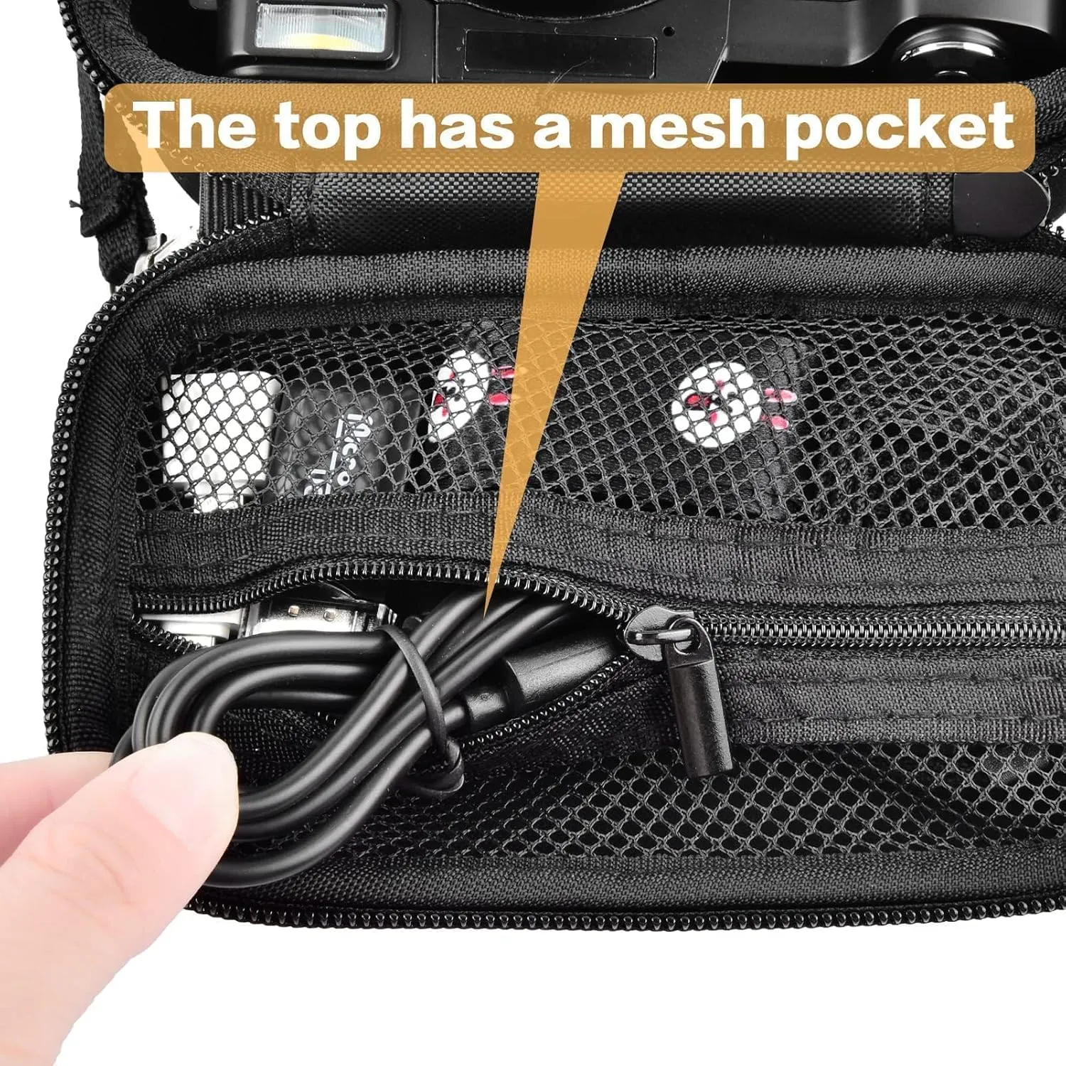 Digital Camera Case Compatible with TEBNGIHNM for Duluvulu for Oiadek for zheozeig for Zostuic for Toiauaha 4K Vlogging Camera. Storage Holder Bag for Canon PowerShot (Box Only) - Black Inner