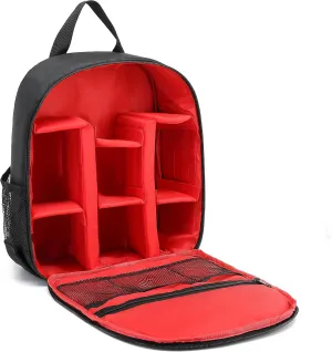 Digital DSLR Camera Waterproof Sling Backpack Shoulder Bag for Women and Men Teenagers (Red)