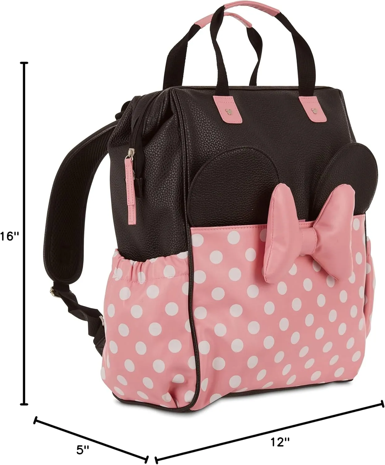 Disney Baby Diaper Bag, Minnie Mouse Big Bow, Backpack