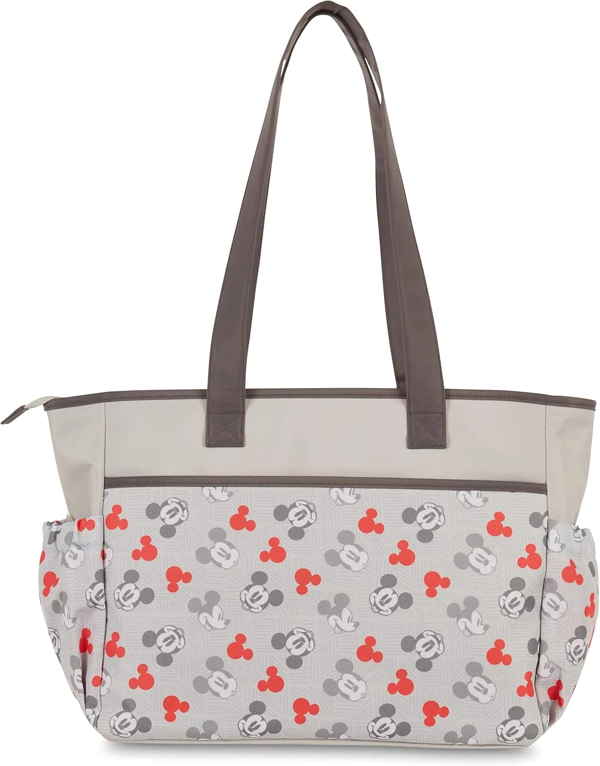 Disney Unisex Baby Tote Diaper Bag and Changing Pad, Minnie Mouse Bows Print, Large
