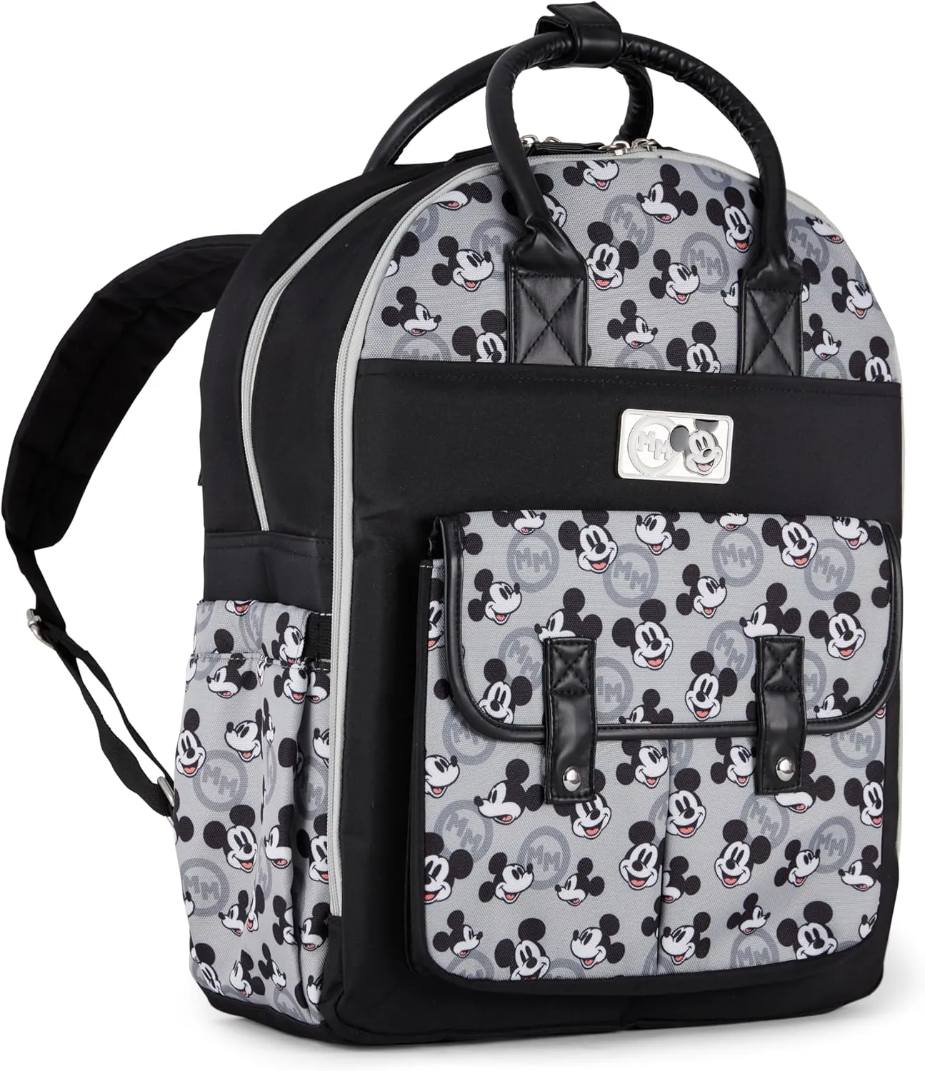 Disney Unisex Baby Travel Diaper Backpack| 16-Inches Height Multi-Functional Bag, Mickey Mouse Double Handle, Extra Large