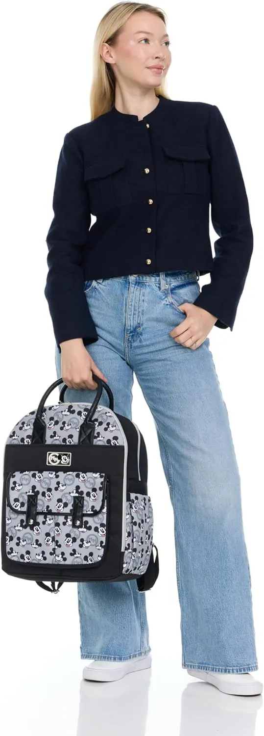 Disney Unisex Baby Travel Diaper Backpack| 16-Inches Height Multi-Functional Bag, Mickey Mouse Double Handle, Extra Large