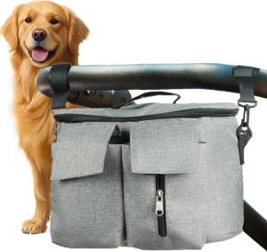 Dog Travel Bag, Dog Camping Essentials Traveling Accessories, Dog Mom Gifts, Dog Supplies Food Container Organizer for Pet Stroller, Pet Hiking Gear Stuff Puppy Doggy Tote Bag