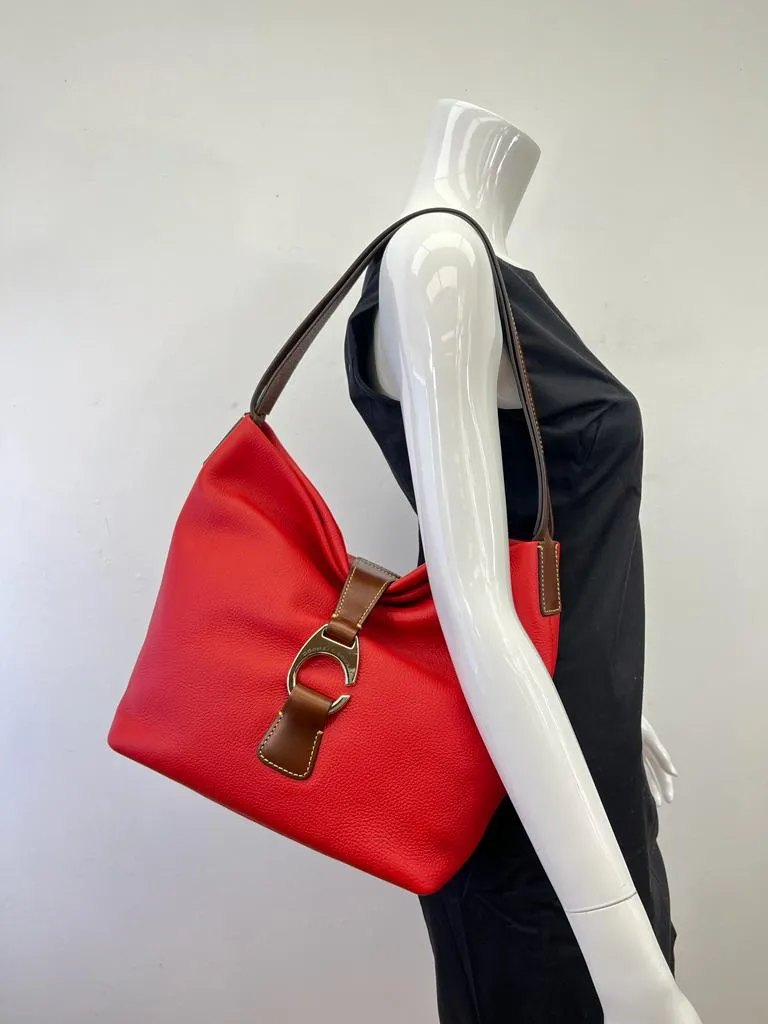 DOONEY & BOURKE STRAWBERRY DERBY LEATHER HOBO BAG