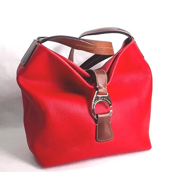 DOONEY & BOURKE STRAWBERRY DERBY LEATHER HOBO BAG