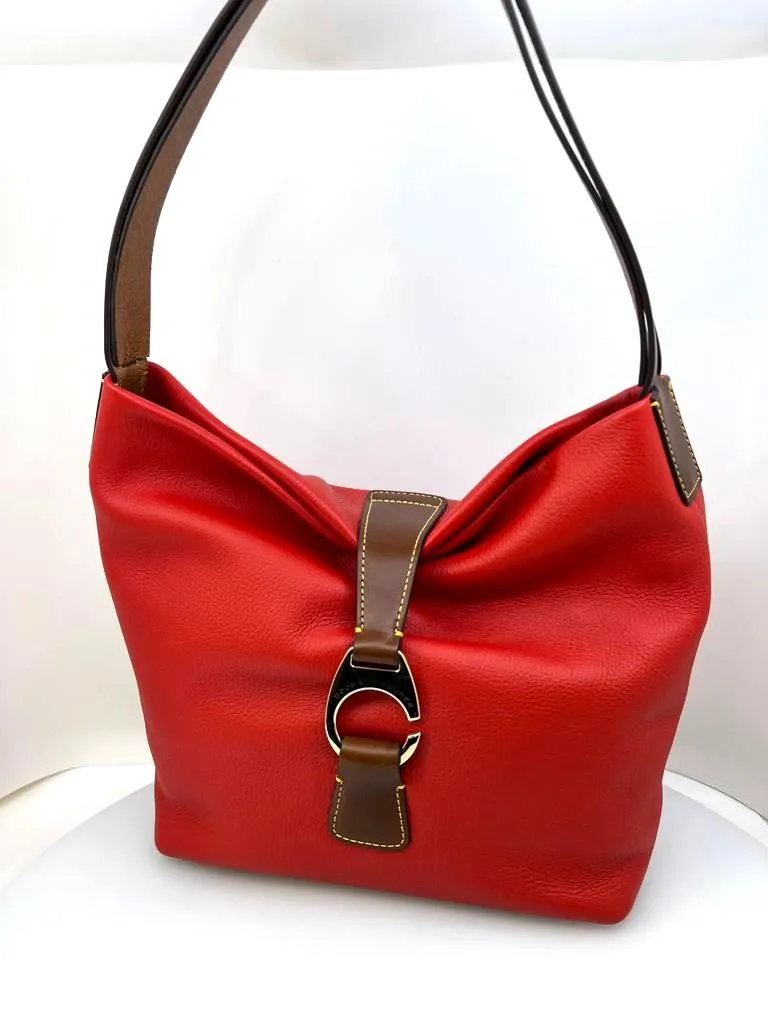 DOONEY & BOURKE STRAWBERRY DERBY LEATHER HOBO BAG
