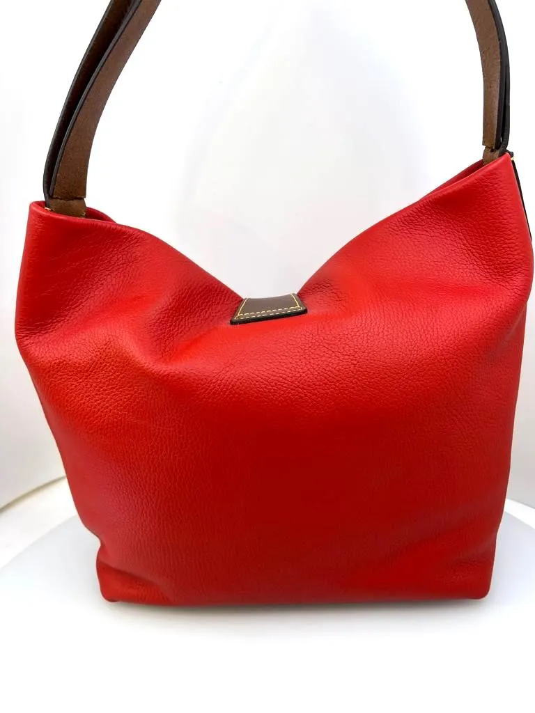 DOONEY & BOURKE STRAWBERRY DERBY LEATHER HOBO BAG
