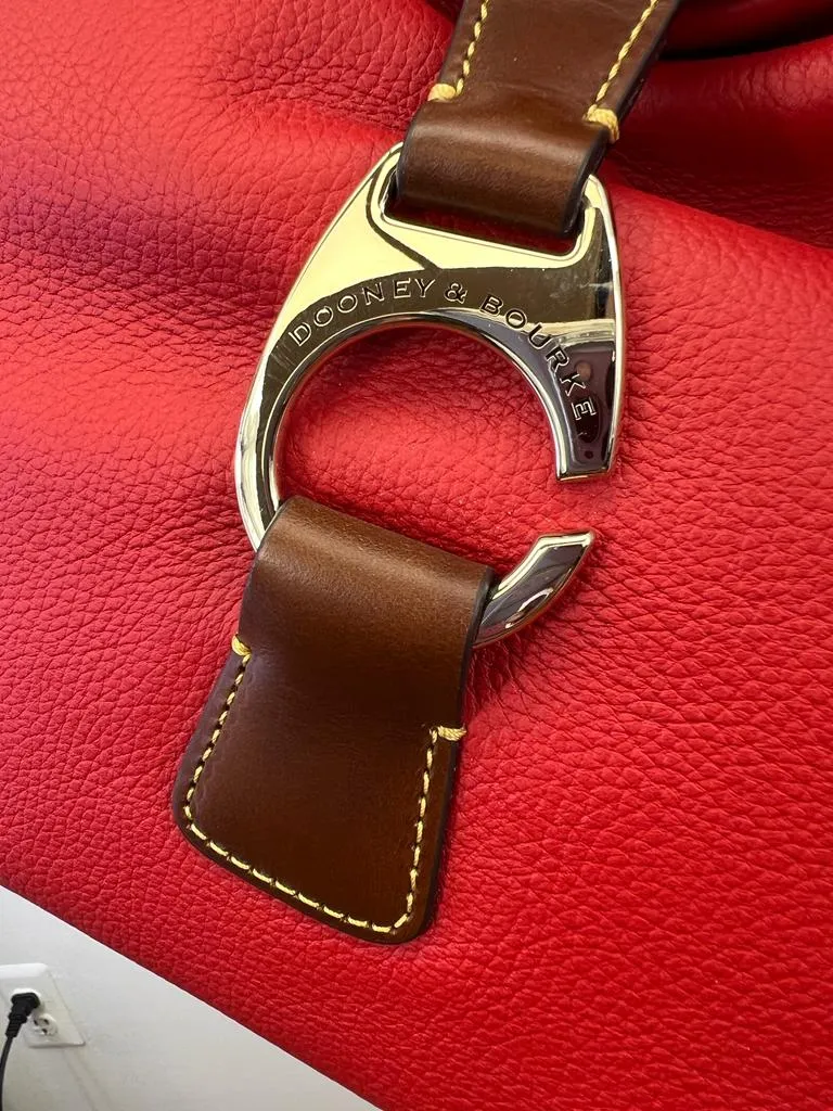DOONEY & BOURKE STRAWBERRY DERBY LEATHER HOBO BAG