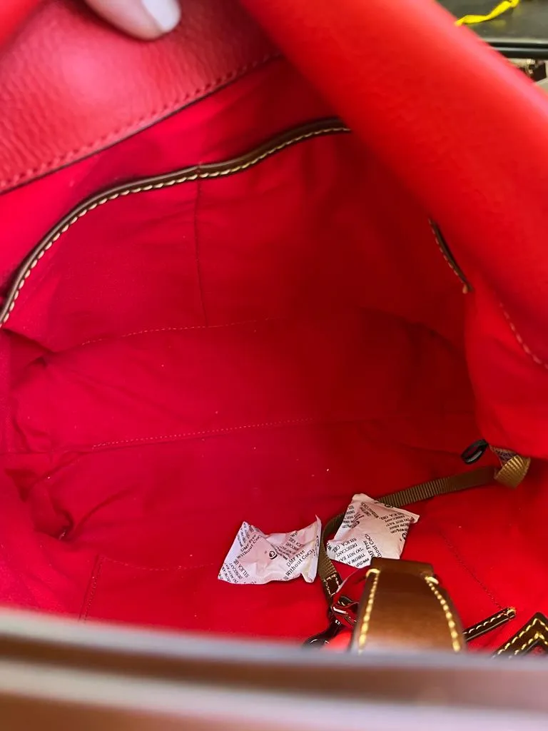 DOONEY & BOURKE STRAWBERRY DERBY LEATHER HOBO BAG