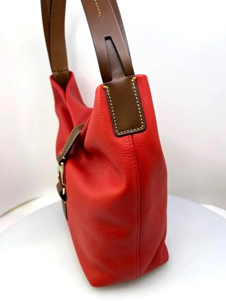 DOONEY & BOURKE STRAWBERRY DERBY LEATHER HOBO BAG