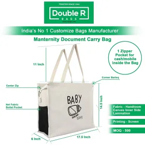 Double r Bags First Maternity/Diaper Bags Canvas Shoulder Carry Bag for Pregnant Women