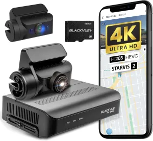 DR970X Box-2CH IR Plus Dash Cam 64GB | Secure Box Unit   2 Small Cameras (4K Full HD), Ultrawide Interior Infrared Cam, STARVIS 2 Sensor, Parking Mode, 512GB max, Wi-Fi, GPS, Cloud