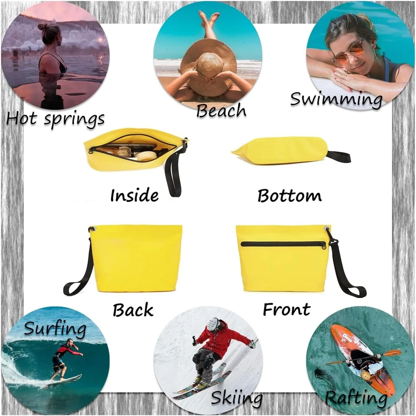 Dry Bag Travel Waterproof Pouch Bags case with Transparent Screen Touchable ipx7 water proof for Travelling Swimming Boating