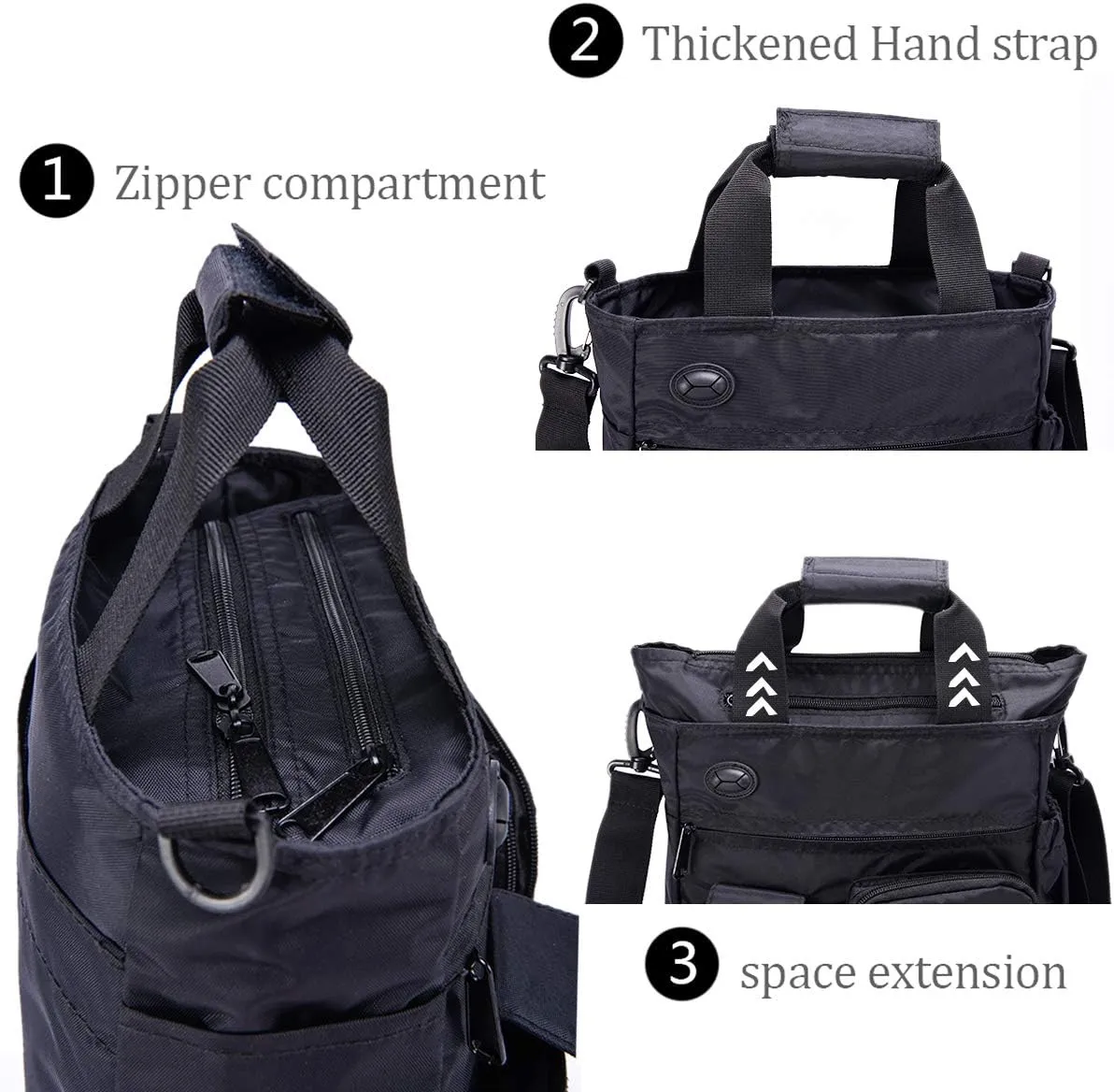 d'yallee Crossbody Messenger Bag Men Waterproof Shoulder Business Work Bag Nylon