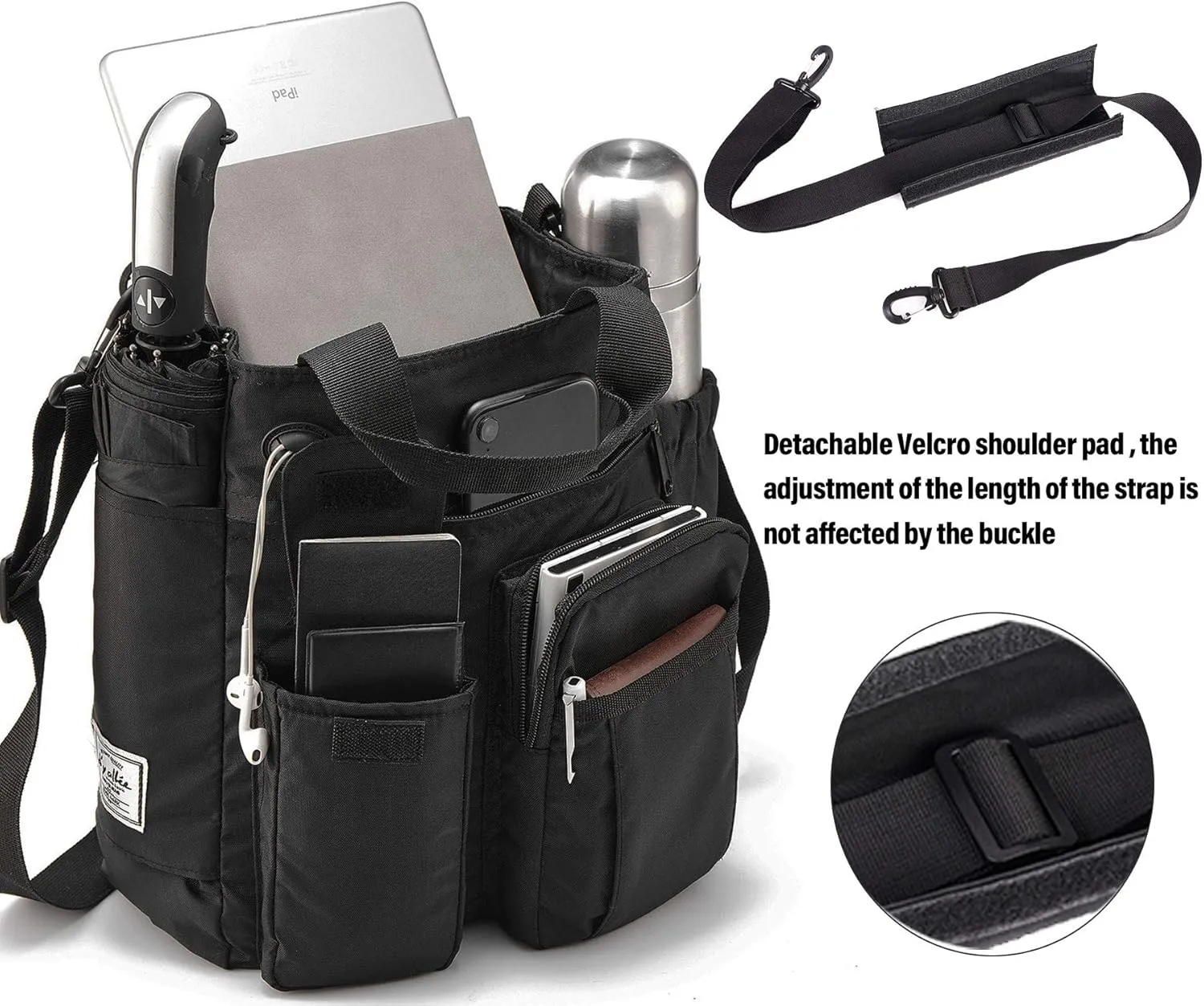 d'yallee Crossbody Messenger Bag Men Waterproof Shoulder Business Work Bag Nylon