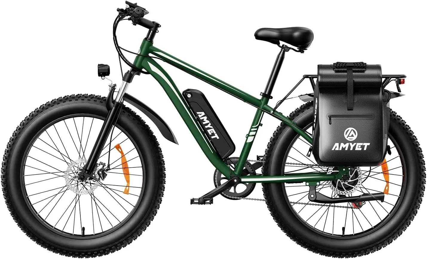 EB26 Electric Bike for Adults Peak 1500W Electric Bicycle 48V 15AH (720WH) Battery Electric Bike 26" Fat Tire Mountain 32mph 7 Speed Gears Ebike