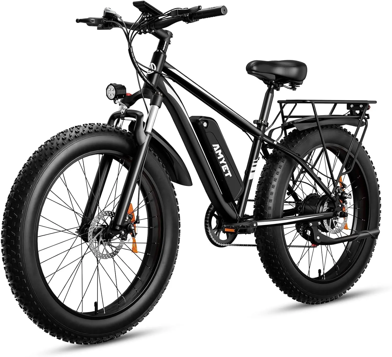 EB26 Electric Bike for Adults Peak 1500W Electric Bicycle 48V 15AH (720WH) Battery Electric Bike 26" Fat Tire Mountain 32mph 7 Speed Gears Ebike
