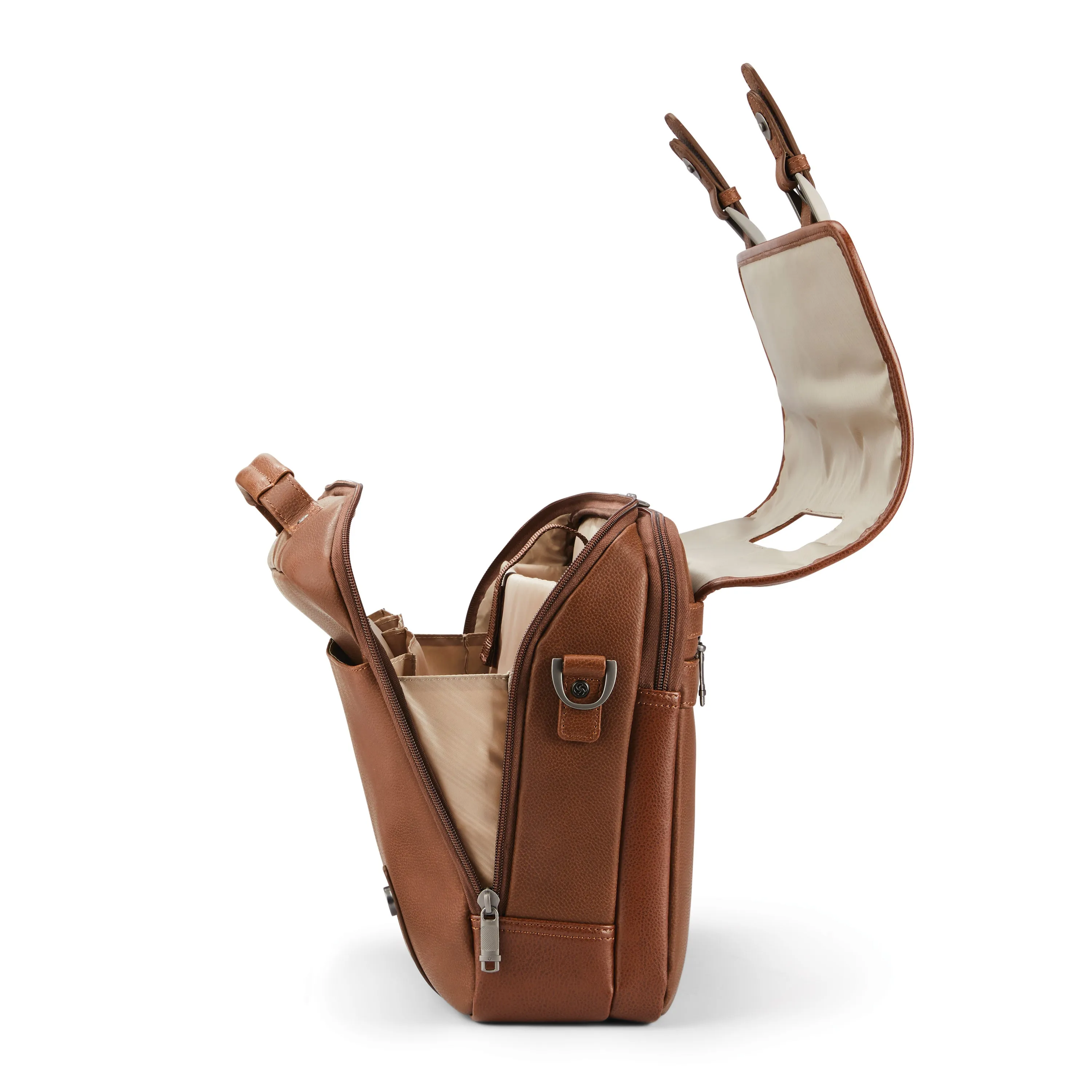Economical Leather Flapover Priority access Samsonite Classic