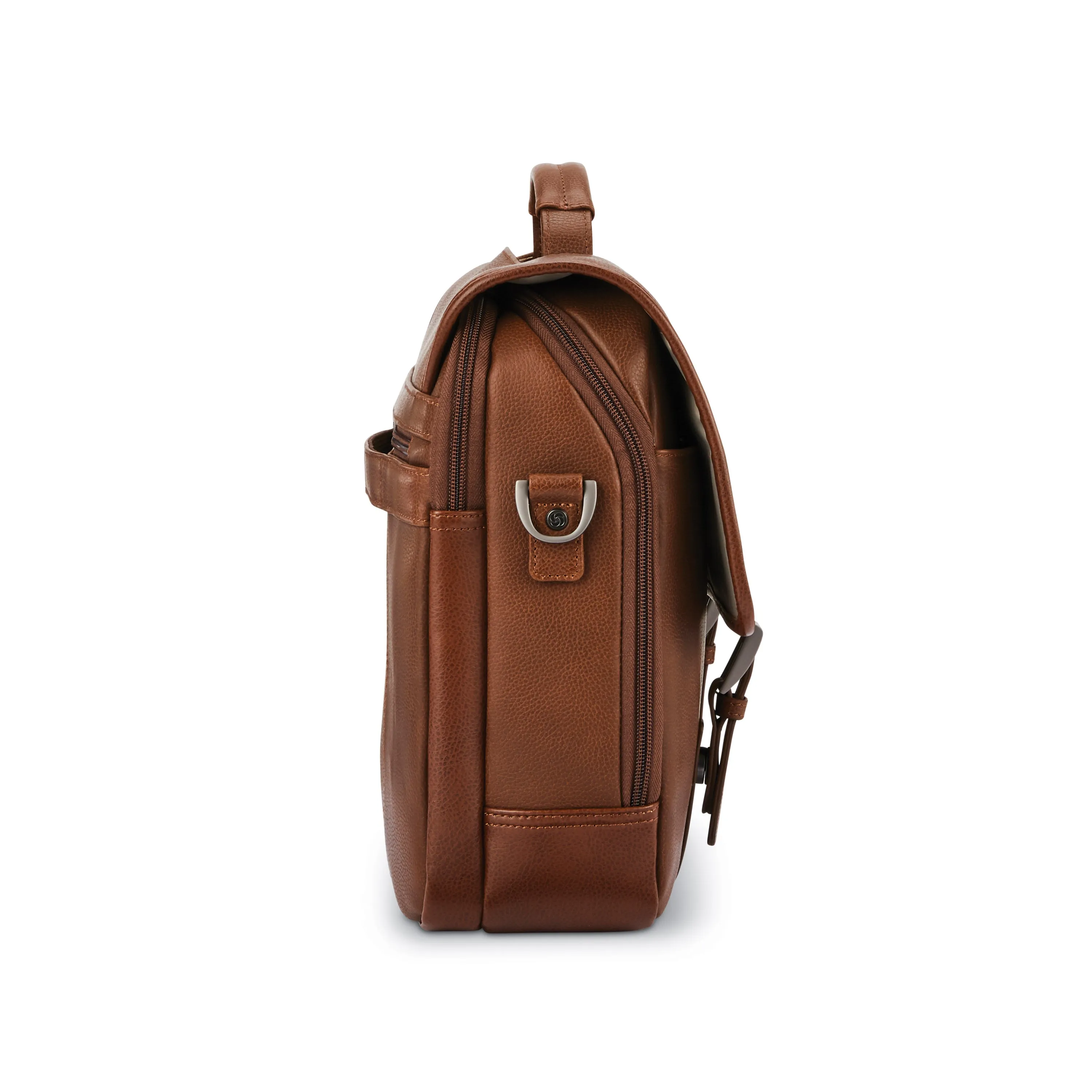 Economical Leather Flapover Priority access Samsonite Classic